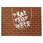 Backsteinbeutel mit benutzerdefiniertem Text Große Geschenktüte (Vorderseite)