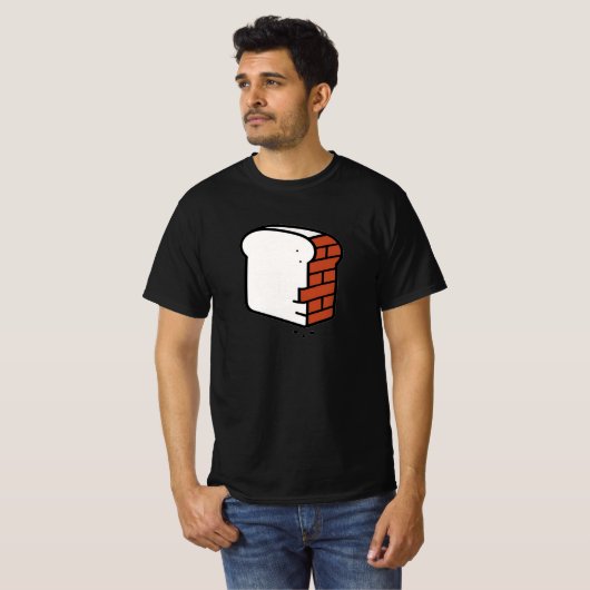 Backsteinbrot - Minimalistisch Funny T - Shirt Uni (Vorne ganz)