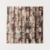 Backsteinhintergrund, Block,Backstein,braun,alt,pa Wandteppich (Vorderseite (Horizontal))