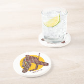 Backsteinmauer-Hockey-Tormann Untersetzer (Seite)