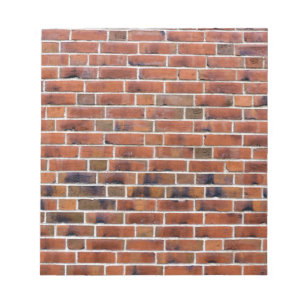 Backsteinmauer mit Fugen Notizblock