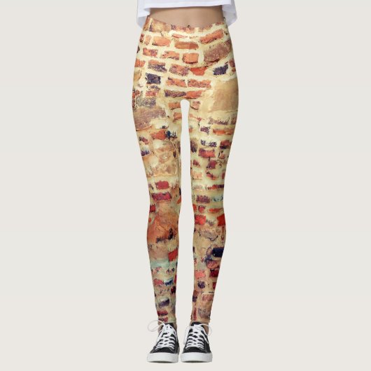 Backsteinmauer-Muster Leggings (Vorderseite)