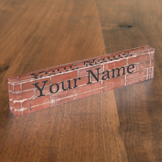 Backsteinmauer Namensplakette (Seite)