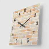 Backsteinmauer Quadratische Wanduhr (Winkel)
