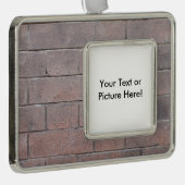 Backsteinmauer Rahmen-Ornament Silber (Rechts)