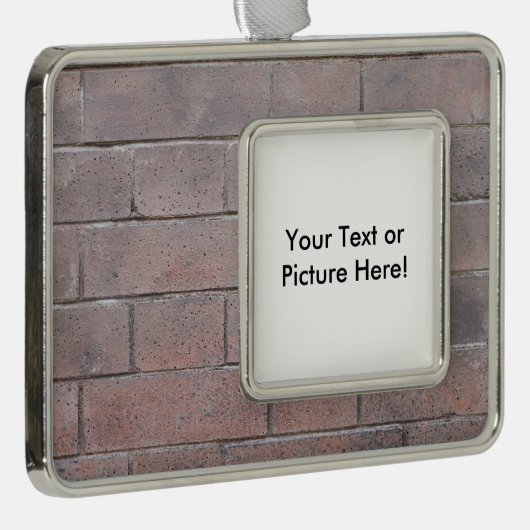 Backsteinmauer Rahmen-Ornament Silber (Rechts)