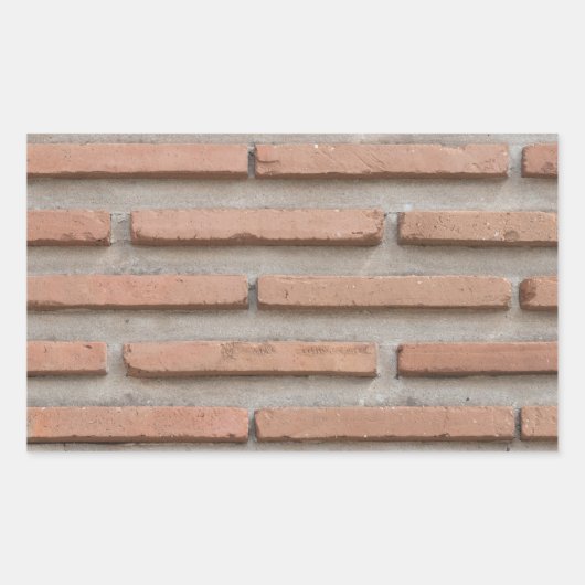 Backsteinmauer Rechteckiger Aufkleber (Vorderseite)