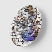 BACKSTEINMAUER RUNDE WANDUHR (Winkel)