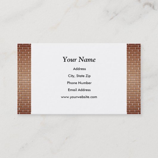 Backsteinmauer-Visitenkarten Visitenkarte (Vorderseite)