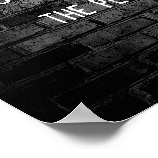 "Backsteinmauern..." Randy Pausch Zitat - Poster (Ecke)