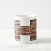 Backsteinmauerziegelsteinbeschaffenheit fertigen kaffeetasse (Mittel)