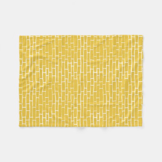 Backsteinstraße - gelb und transparent fleecedecke (Vorderseite (Horizontal))