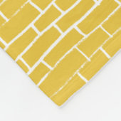 Backsteinstraße - gelb und transparent fleecedecke (Ecke)