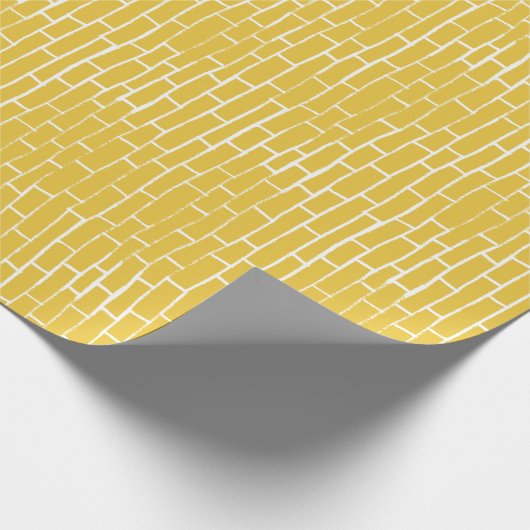 Backsteinstraße - gelb und transparent geschenkpapier (Ecke)