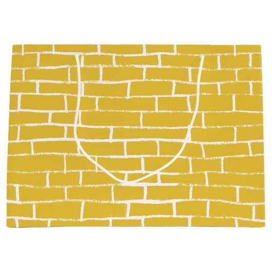 Backsteinstraße - gelb und transparent große geschenktüte (Vorderseite)