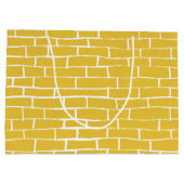 Backsteinstraße - gelb und transparent große geschenktüte (Rückseite)