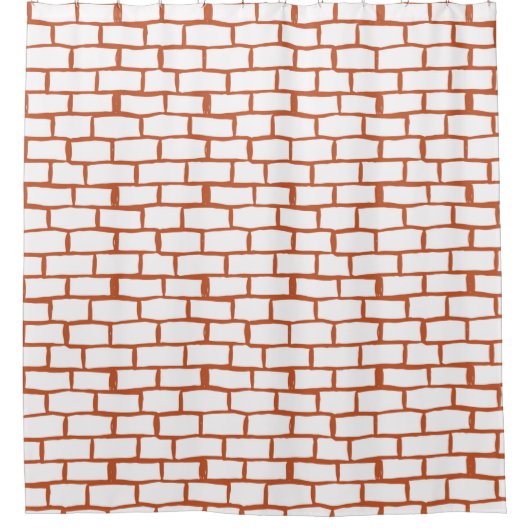 Backsteinstruktur Duschvorhang (Vorderseite)