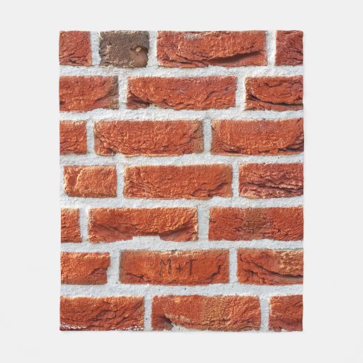 Backsteinwand Gebäude Fleecedecke (Vorderseite)