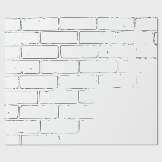 Backsteinwand Geschenkpapier (Flach)