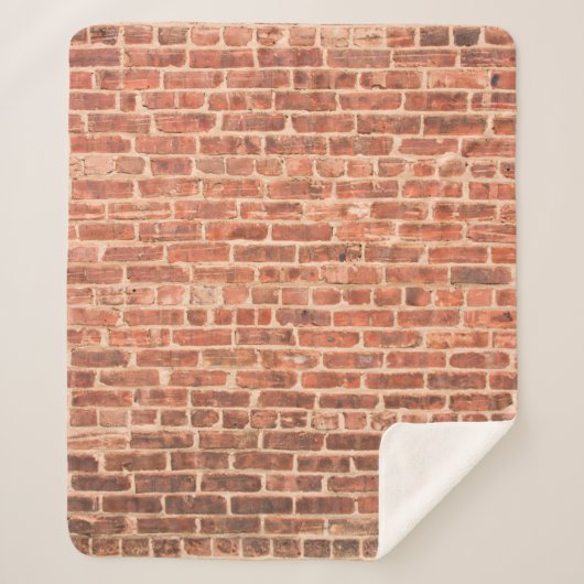 Backsteinwand mit dunklem Gradient an der Wand, Sherpadecke (Vorderseite)