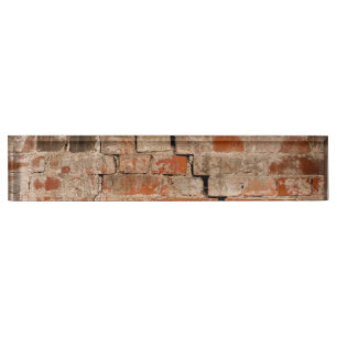 Backsteinwand Namensplakette