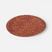 Backsteinwand Pappteller (Schrägansicht)