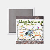 Backstrap Charts Unterwasser Elche Jagd Alaska Magnet (Vorderseite/Rückseite)