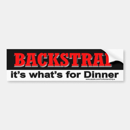 BACKSTRAP ist es, was für Abendessen-Autoaufkleber Autoaufkleber (Vorne)