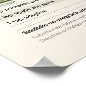 Backsubstitutionen-Chart-Poster Poster (Ecke)