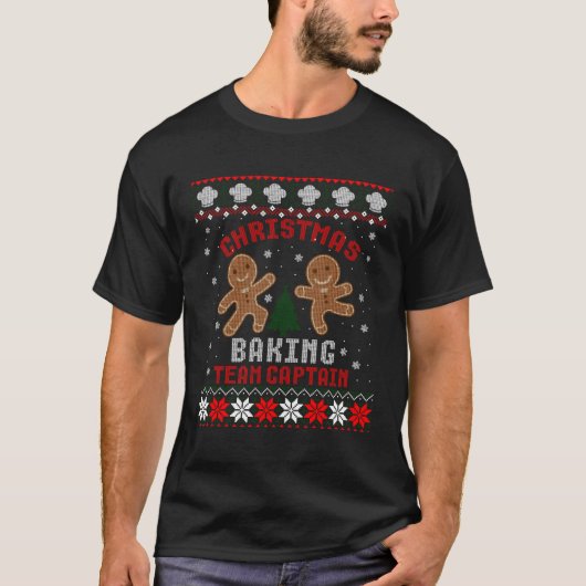 Backteam Captain Funny Ugly Xmas Sweater für Ch T-Shirt (Vorderseite)