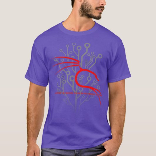 Backtrack Kali Linu Design mit Dragon und Red T-Shirt (Vorderseite)
