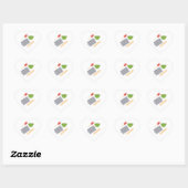 Backtriebmittel Herz-Aufkleber (Blatt)