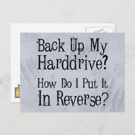 Backup-Spaß Postkarte (Vorne/Hinten)