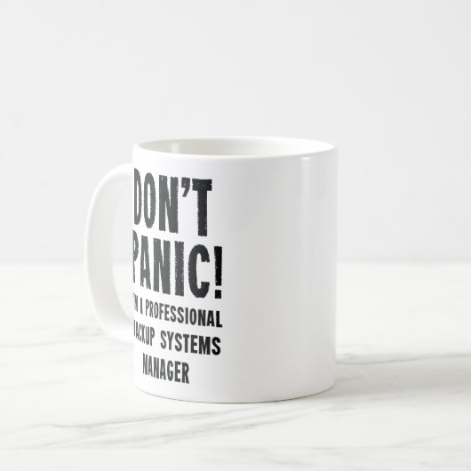 Backup Systems Manager Kaffeetasse (Vorderseite Links)