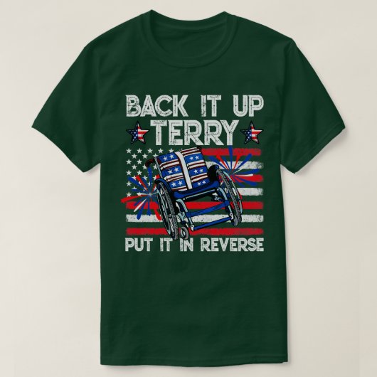 Backup Terry Setzen Sie es in Reverse Fireworks 4  T-Shirt (Design vorne)