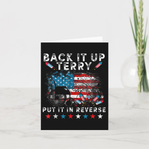 Backup Terry setzen Sie es in umgekehrte Feuerwerk Karte