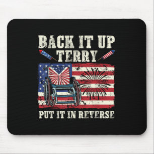 Backup Terry setzen Sie es in umgekehrte Feuerwerk Mousepad