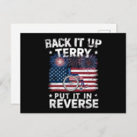 Backup Terry setzen Sie es in umgekehrte Feuerwerk