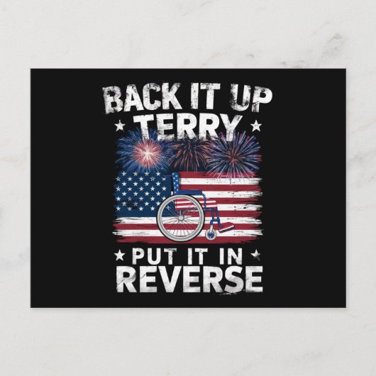 Backup Terry setzen Sie es in umgekehrte Feuerwerk Postkarte (Vorderseite)