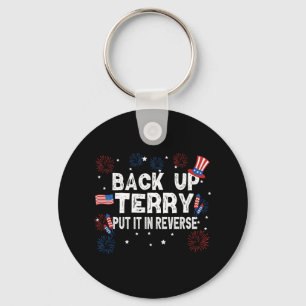 Backup Terry Shirt setzen es in umgekehrter Funny Schlüsselanhänger