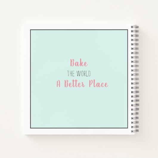 Backutensien Backen Rezept Notebook Notizblock (Rückseite)