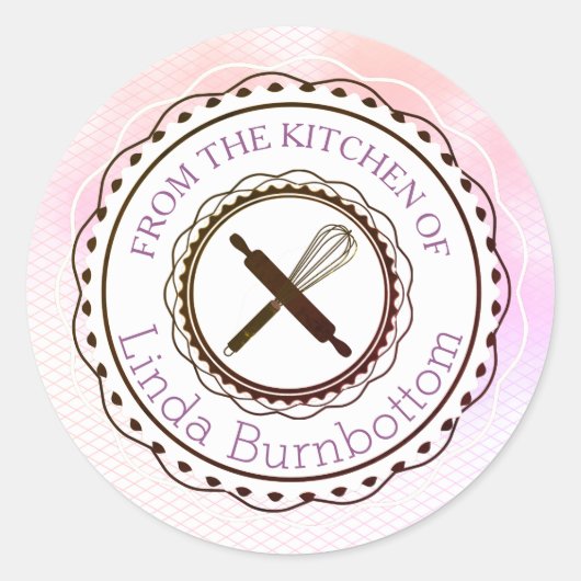 Backutensilien aus der Küche des Aufklebers Runder Aufkleber (Vorderseite)