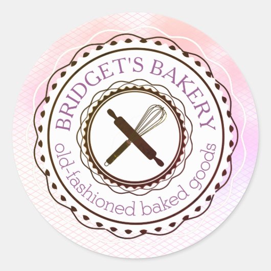 Backutensilien aus der Küche des Aufklebers Runder Aufkleber (Vorderseite)