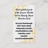 Backutensilien Backen Roller Button Roboter Busine Visitenkarte (Rückseite)