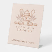 Backutensilien Bäckerei Sockelschild (Vorderseite)