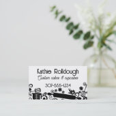 Backutensilien für das Rollen von Button, Messlöff Visitenkarte (Stehend Vorderseite)