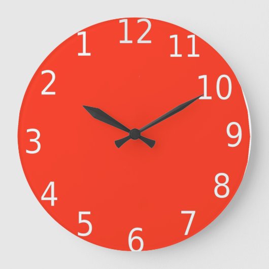 Backward Clock Große Wanduhr (Vorderseite)