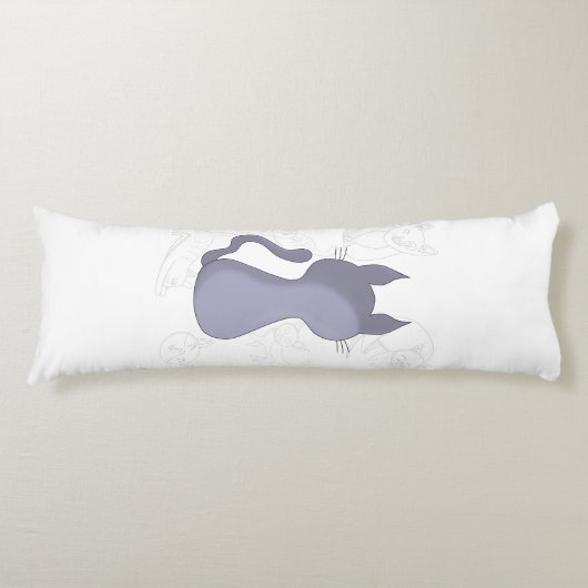 Backward Shy Cat Duvet Cover Seitenschläferkissen (Vorderseite)