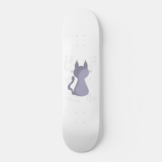 Backward Shy Cat Duvet Cover Skateboard (Vorderseite)