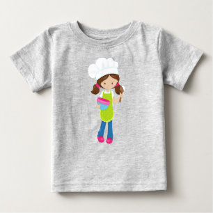 Backwaren, Bäcker, Bäckerei, Niedliches Mädchen, B Baby T-shirt